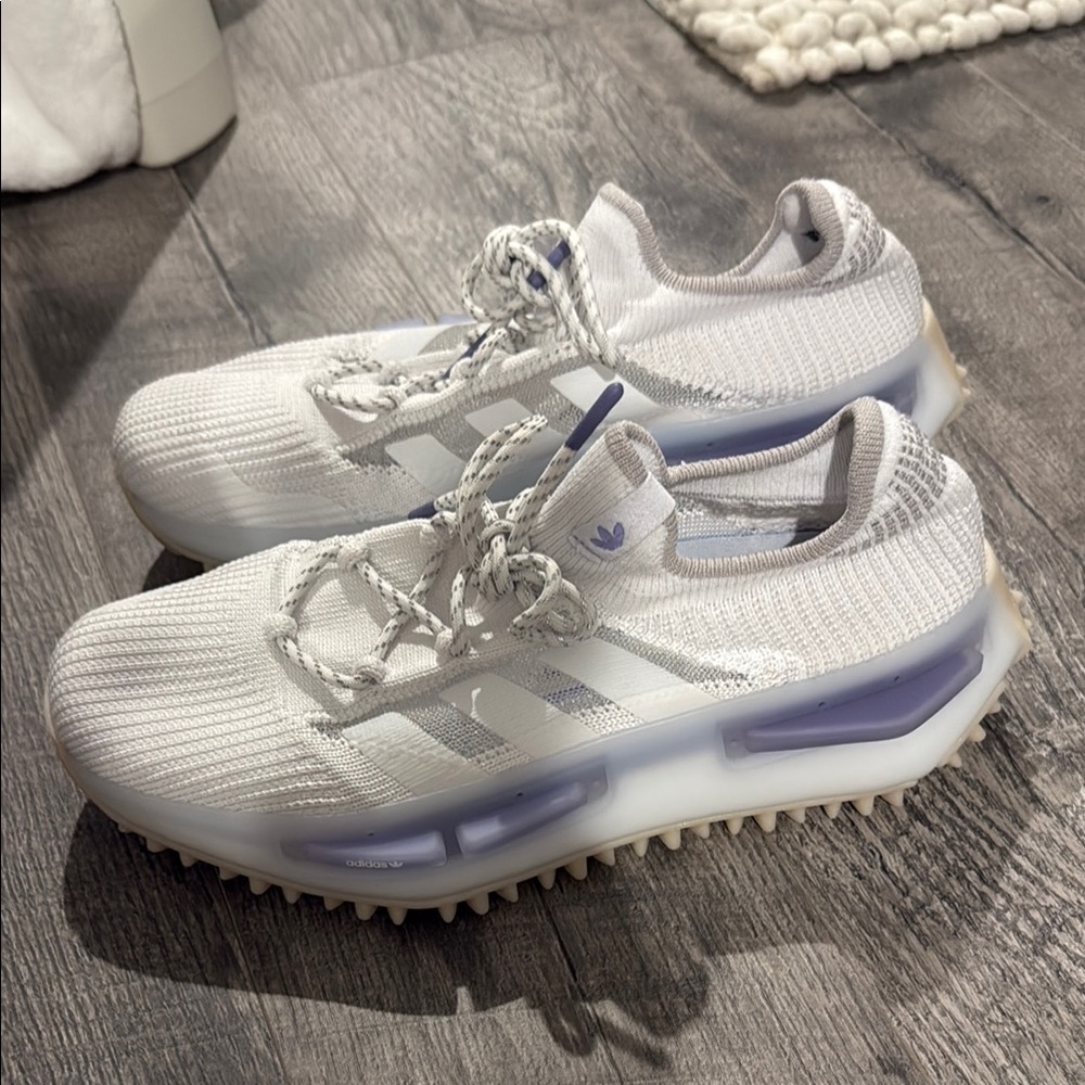 Adidas NMD S1 White and Gray Sneakers